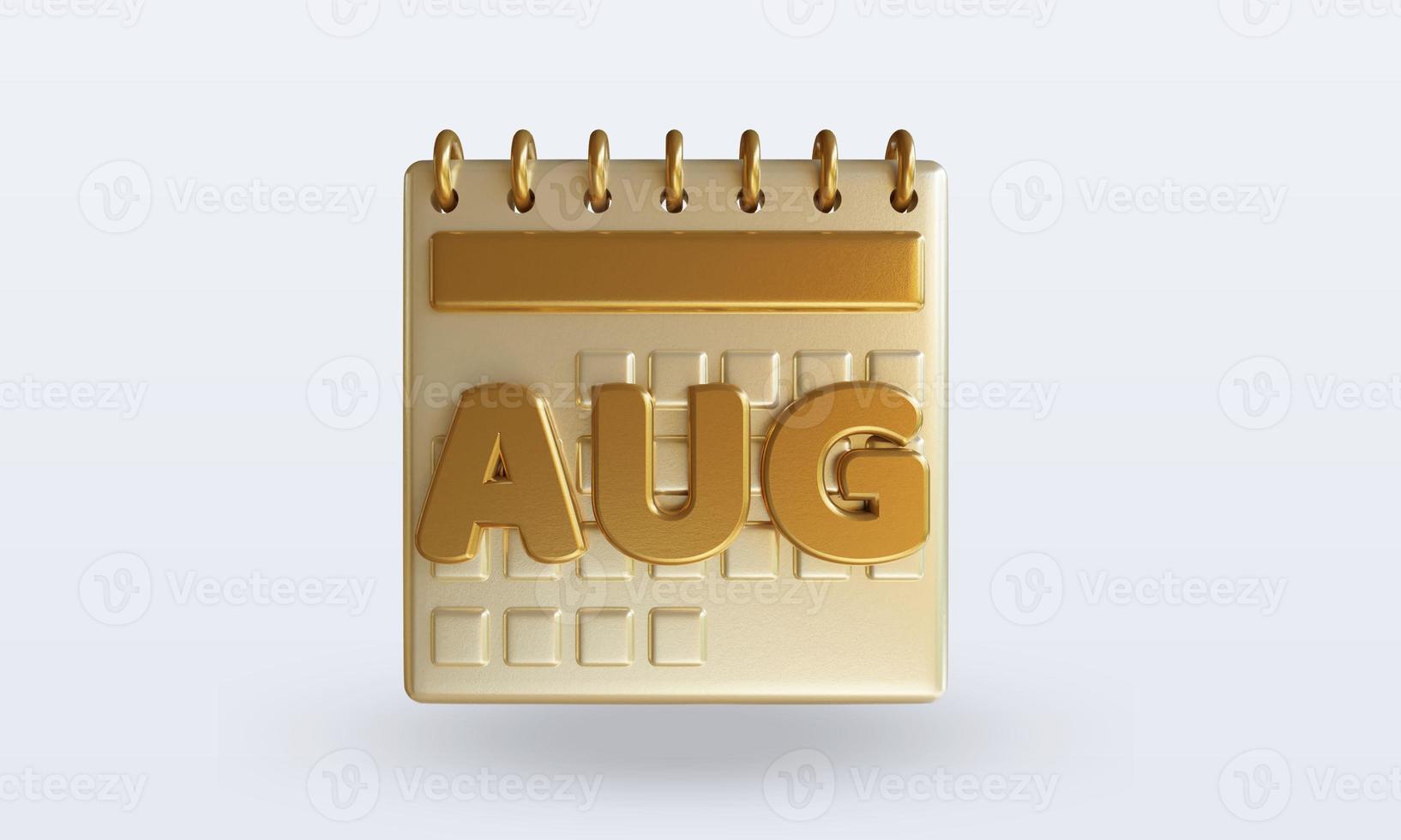 3d kalender august foto