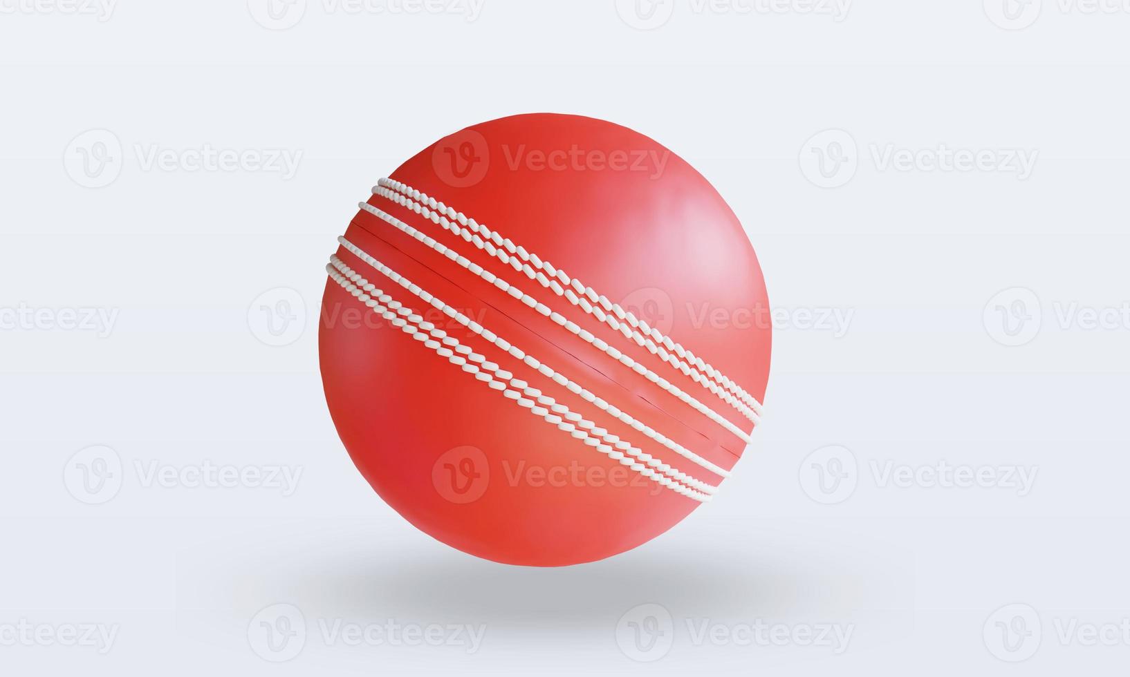 3D-Sportball-Cricket-Rendering-Vorderansicht foto