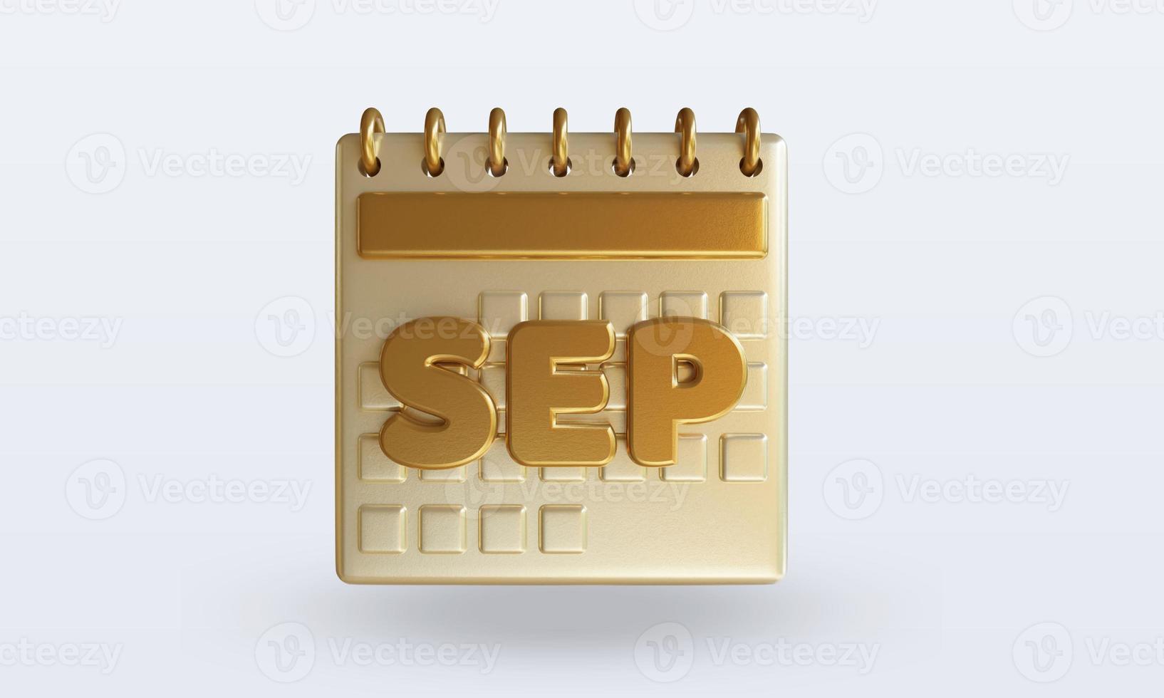 3D-Kalender September foto