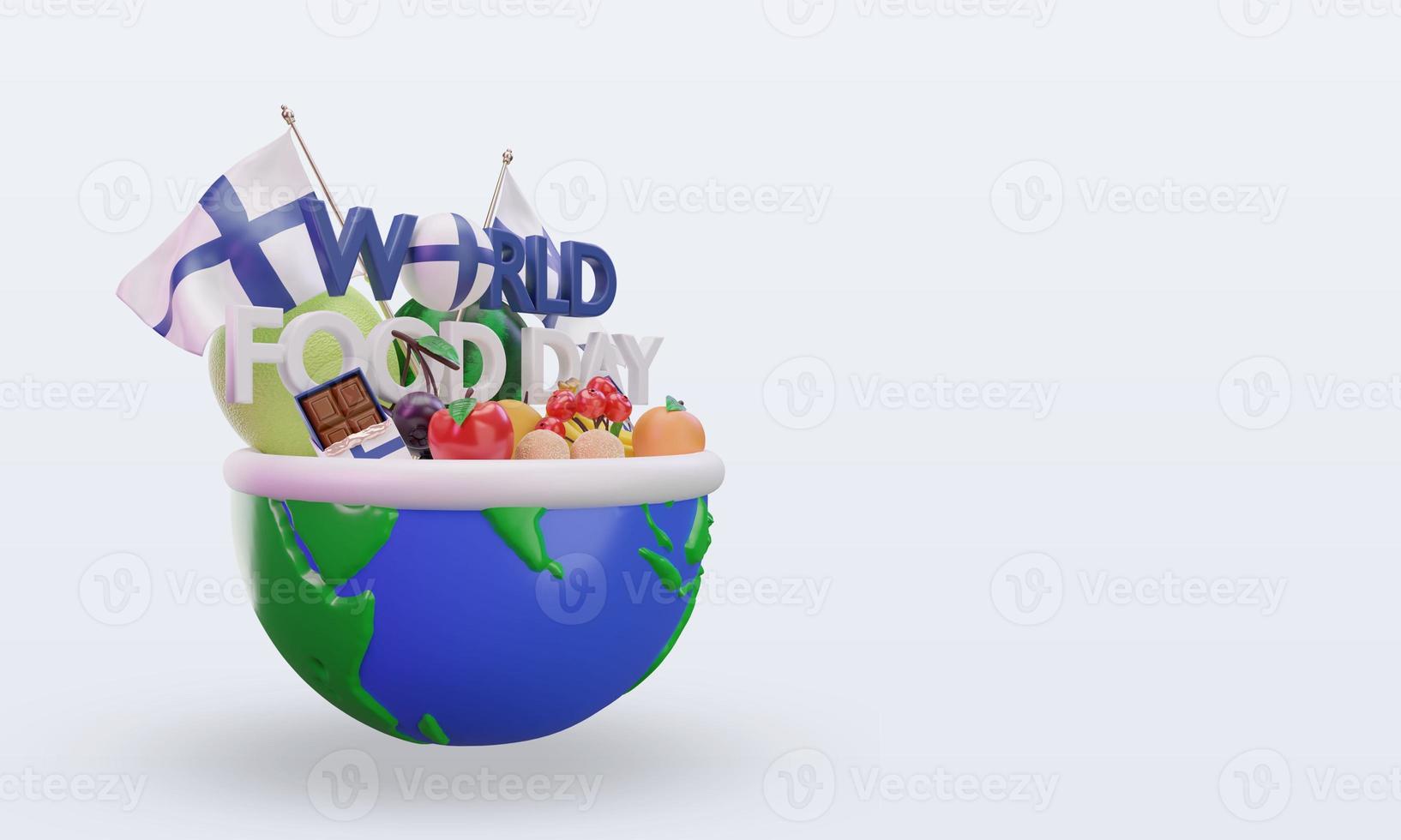 3d world food day finnland rendert linke ansicht foto