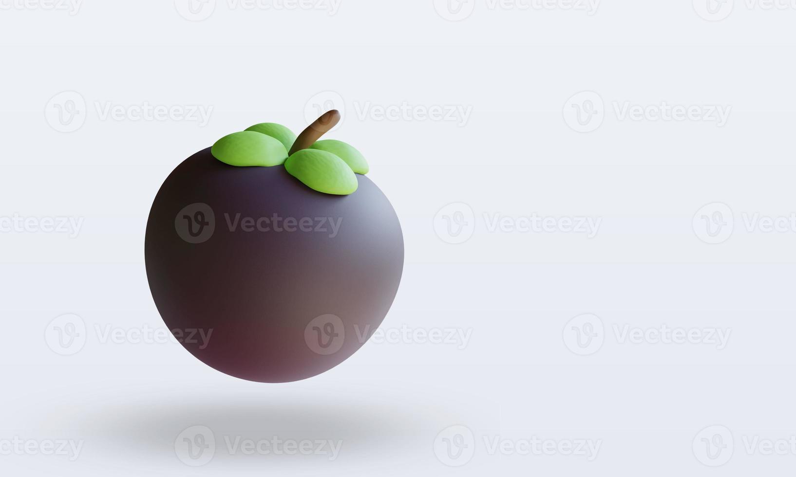 3D-Früchte Mangostan-Rendering linke Ansicht foto