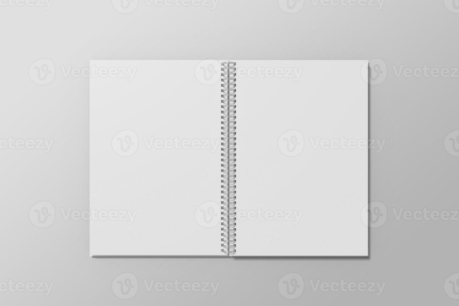 A5-Spiralnotizbuch leer Mockup foto