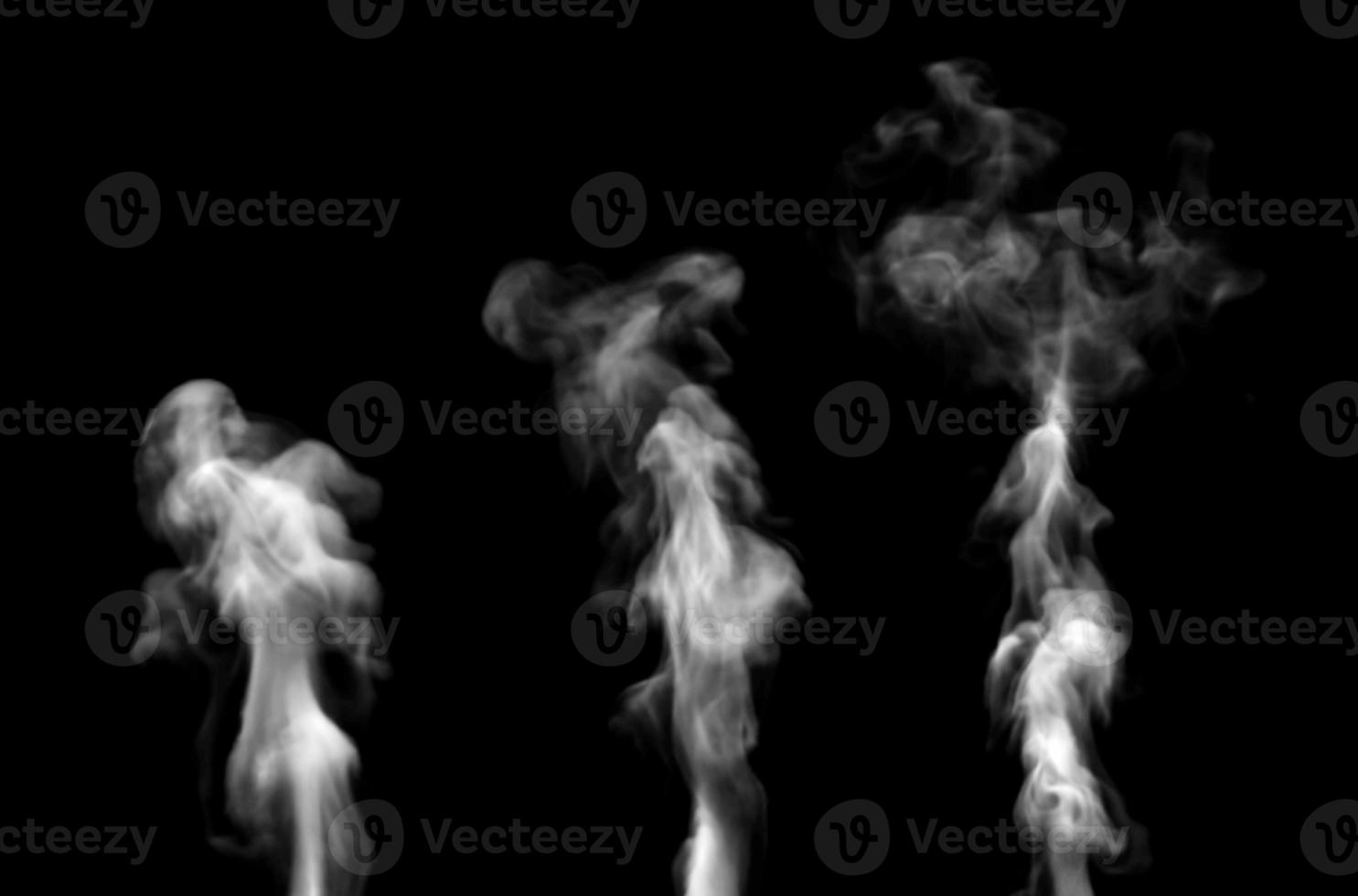 Rauchdesign auf schwarzem Hintergrund. Nahansicht. 3D-Darstellung. foto