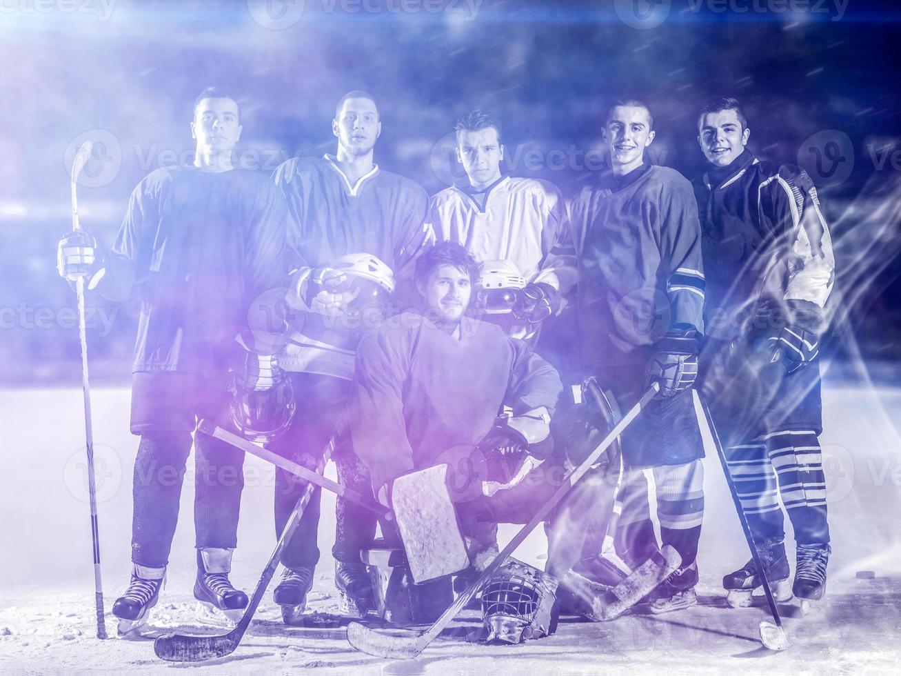 Mannschaft der Eishockeyspieler foto