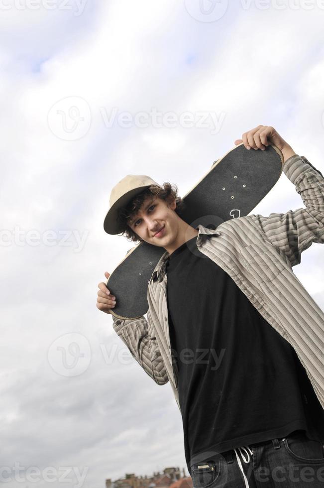 Skateboarder-Porträt foto