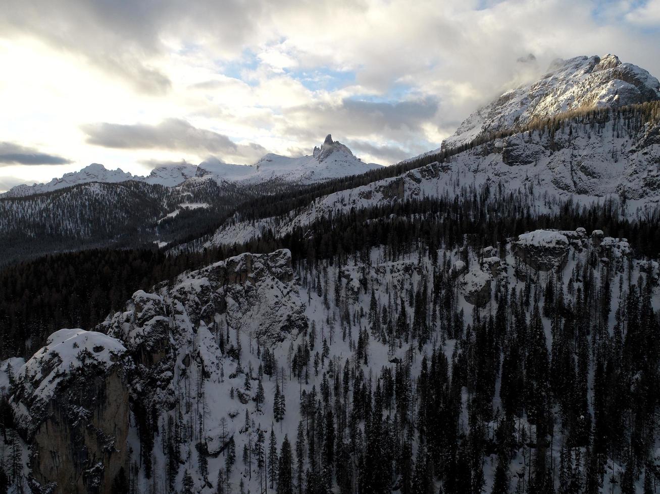 Blick auf die Winterlandschaft foto