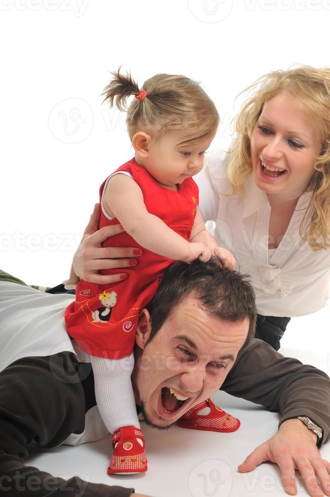 glückliche junge Familie foto