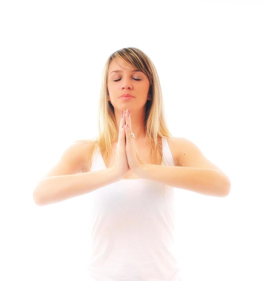 Frauen-Yoga-Porträt foto