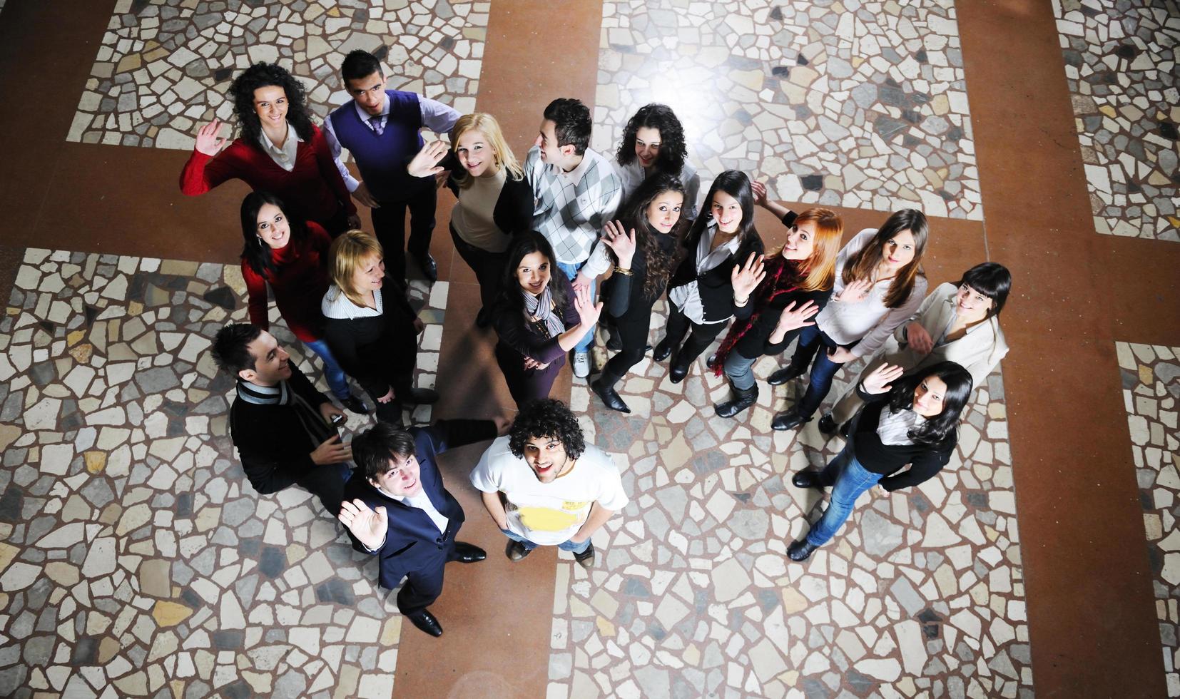 Studentengruppenporträt foto