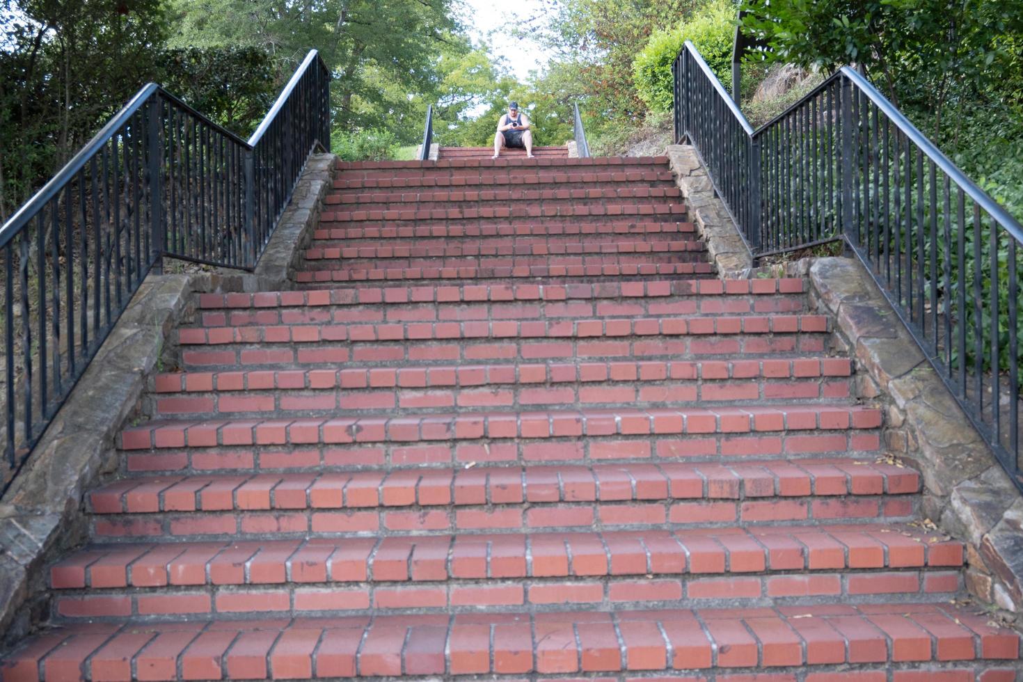 Treppe zur Promenade, heiße Quellen, 27.8.22 foto