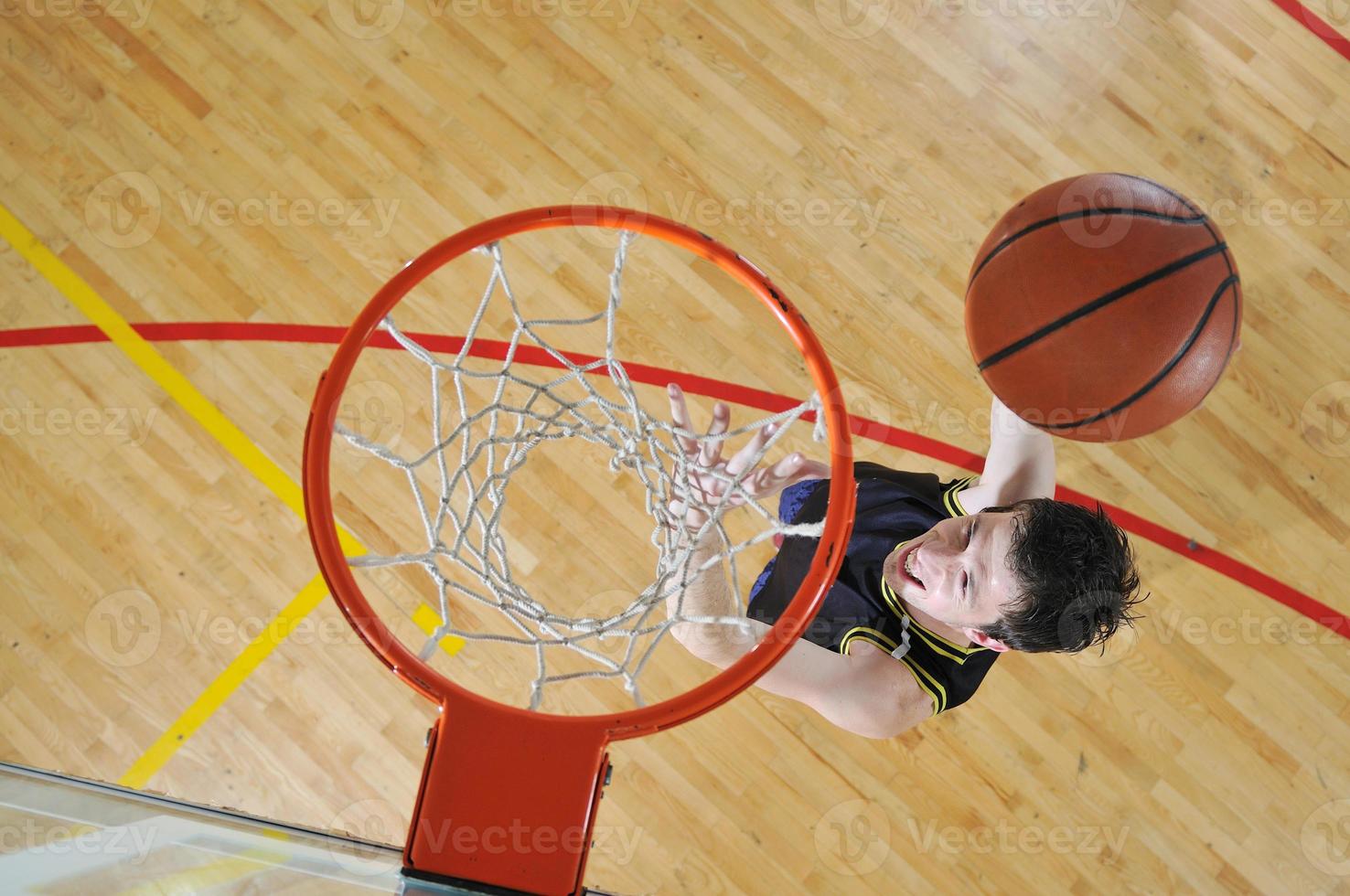 Ansicht des Basketballspielers foto