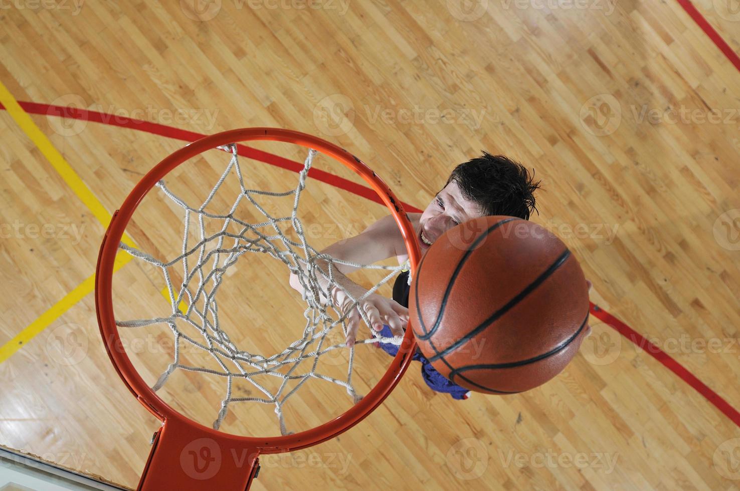 Ansicht des Basketballspielers foto