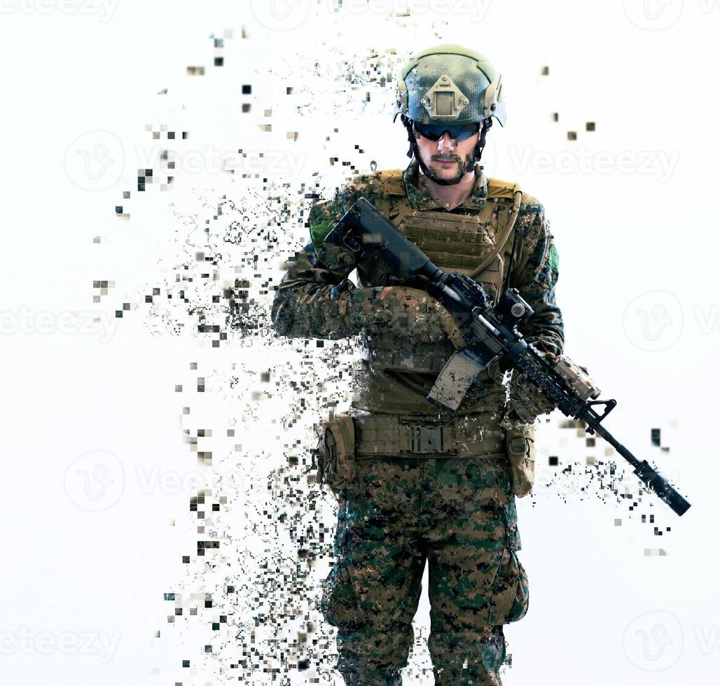 Porträt eines Militärsoldaten foto