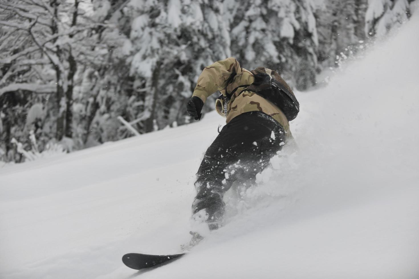 Freestyle-Snowboarder-Ansicht foto