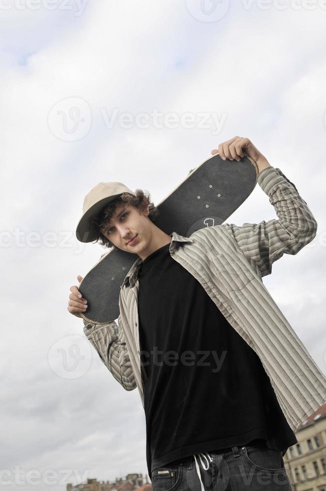 Skateboarder-Porträt foto