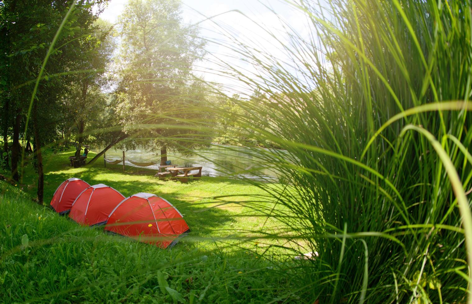 Blick auf den Campingplatz foto