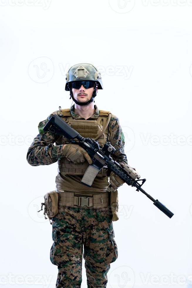 Porträt eines Militärsoldaten foto