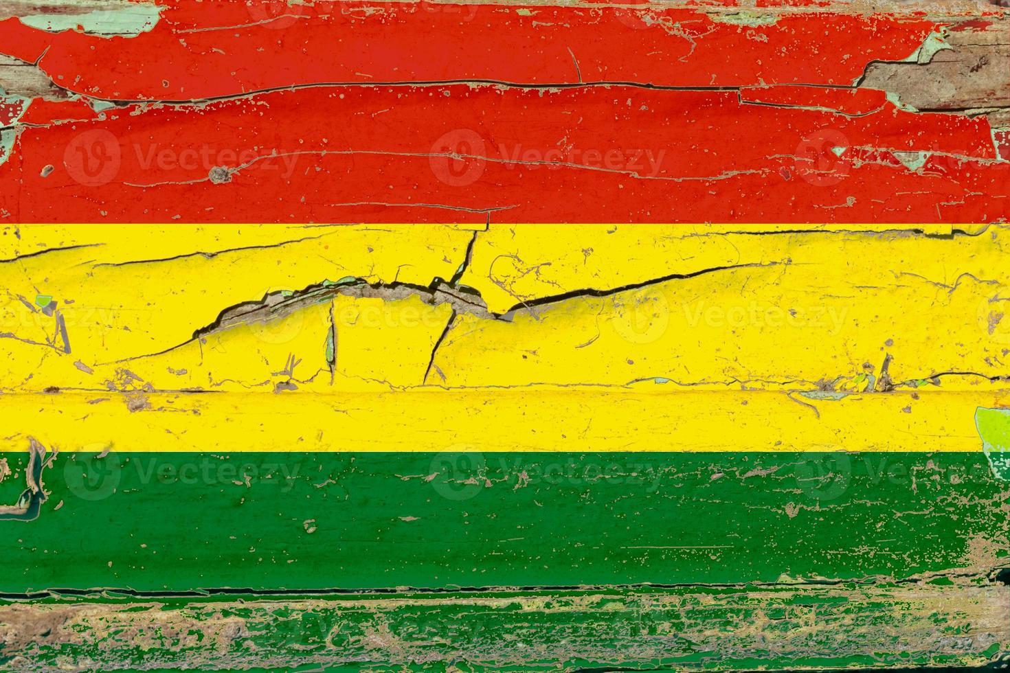 3D-Flagge Boliviens auf Holz foto