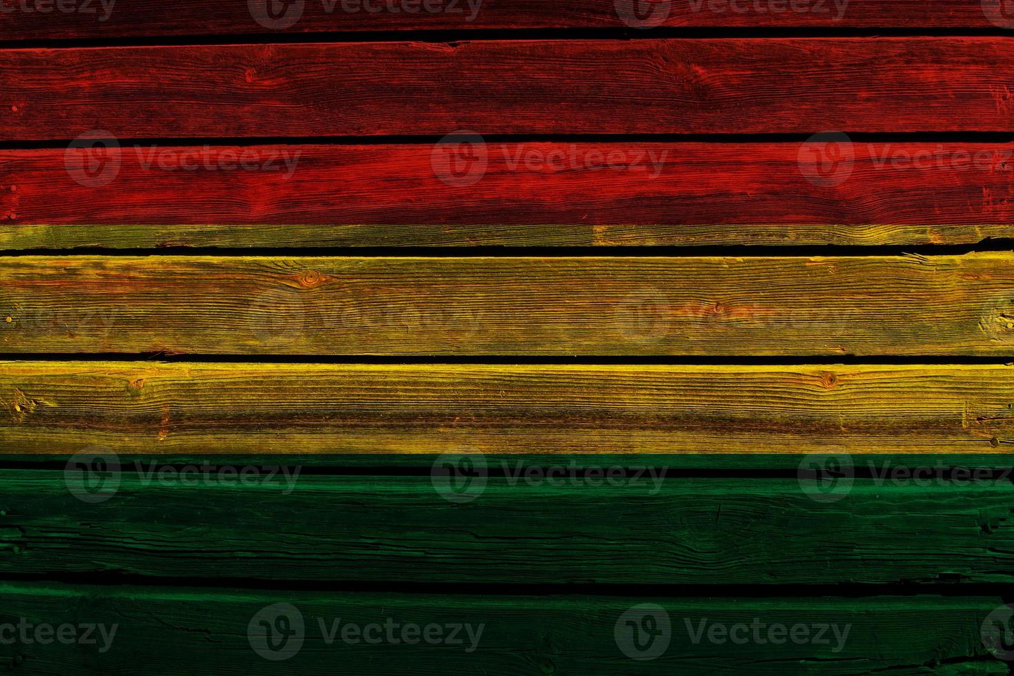 3D-Flagge Boliviens auf Holz foto