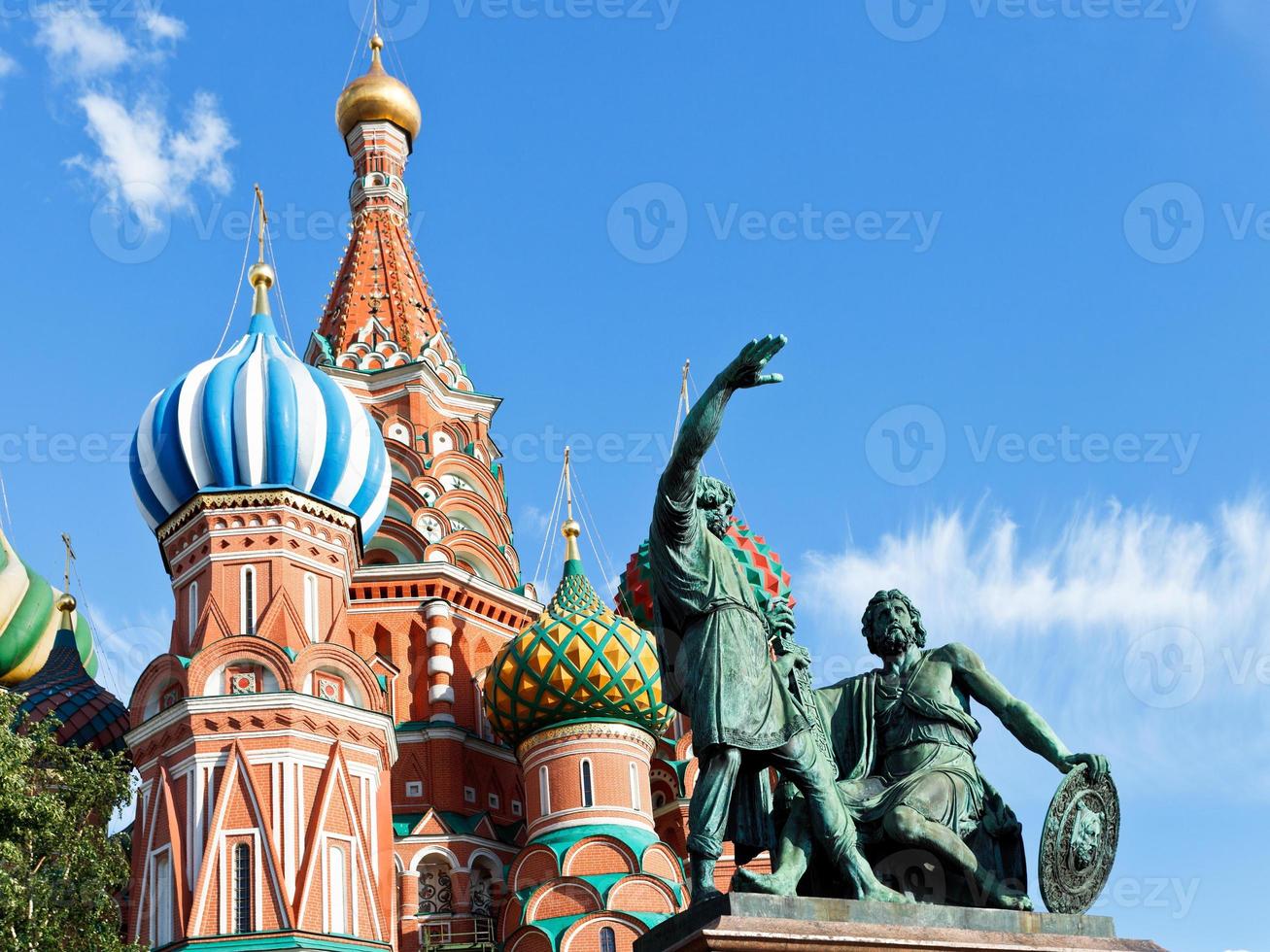 denkmal von minin und pozharsky in moskau foto