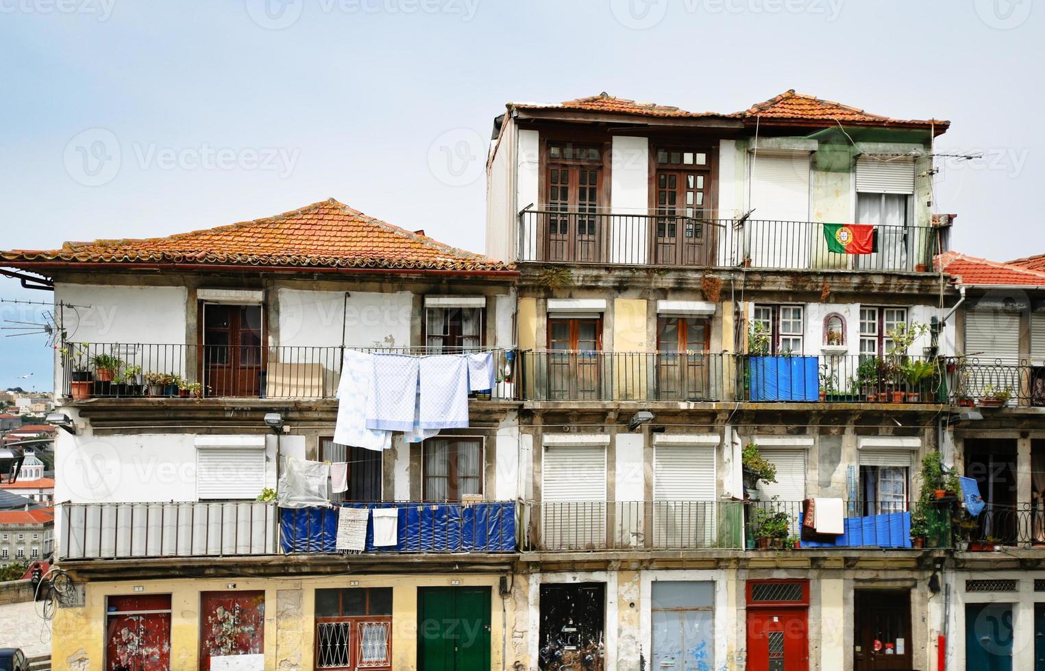 Fassade altes Stadthaus in Porto City foto