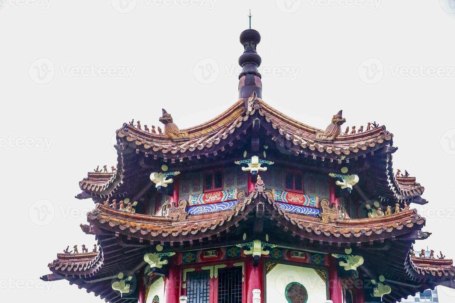 taiwan, taipei-pavillon am weißen himmel, leicht zu dicutieren oder objekt zu trennen. foto