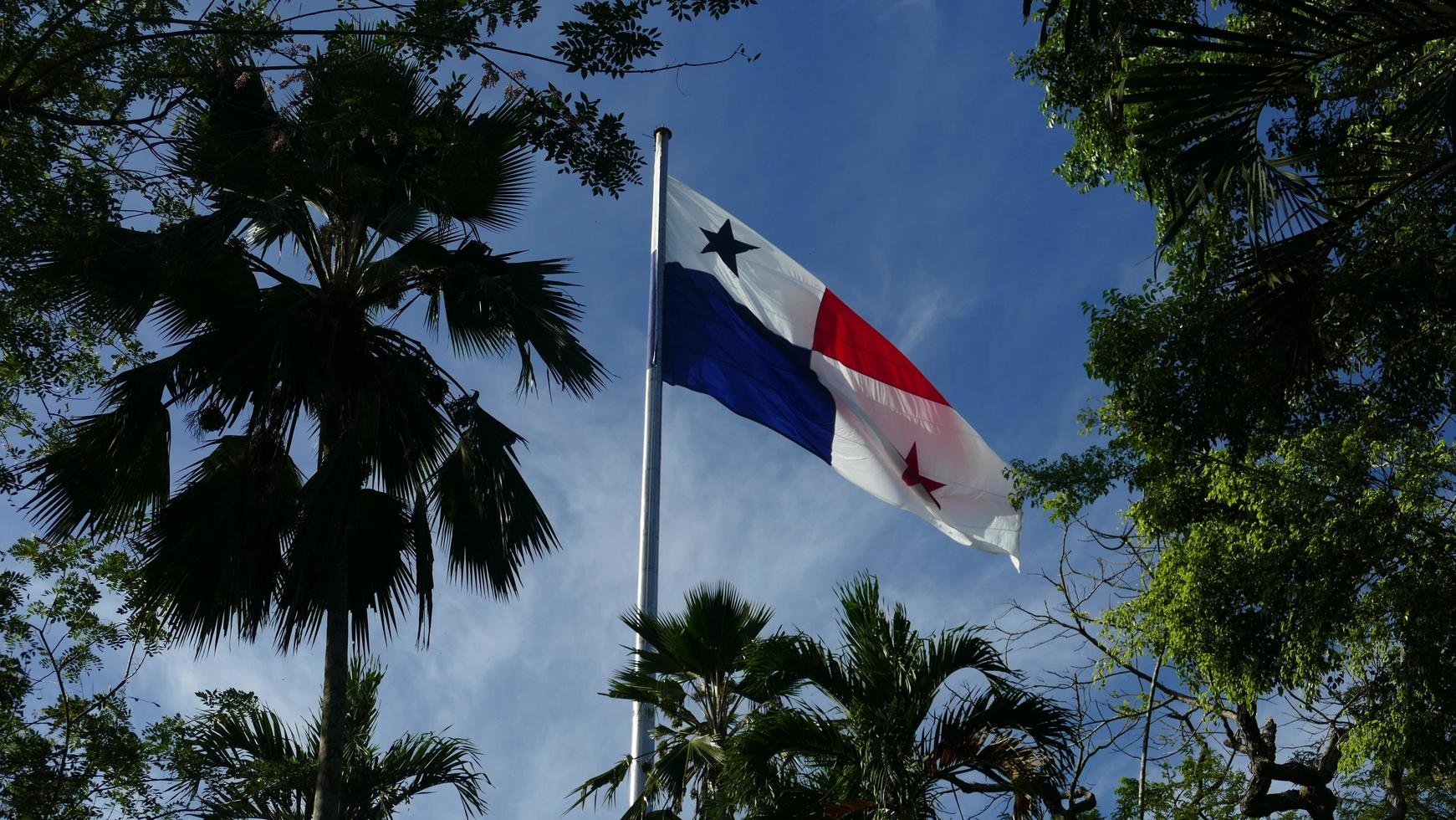 Panama-Flagge am Cerro Ancon foto