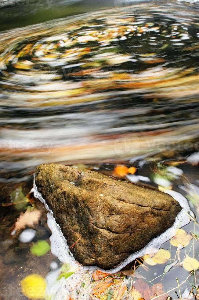 Stein im Wasser foto