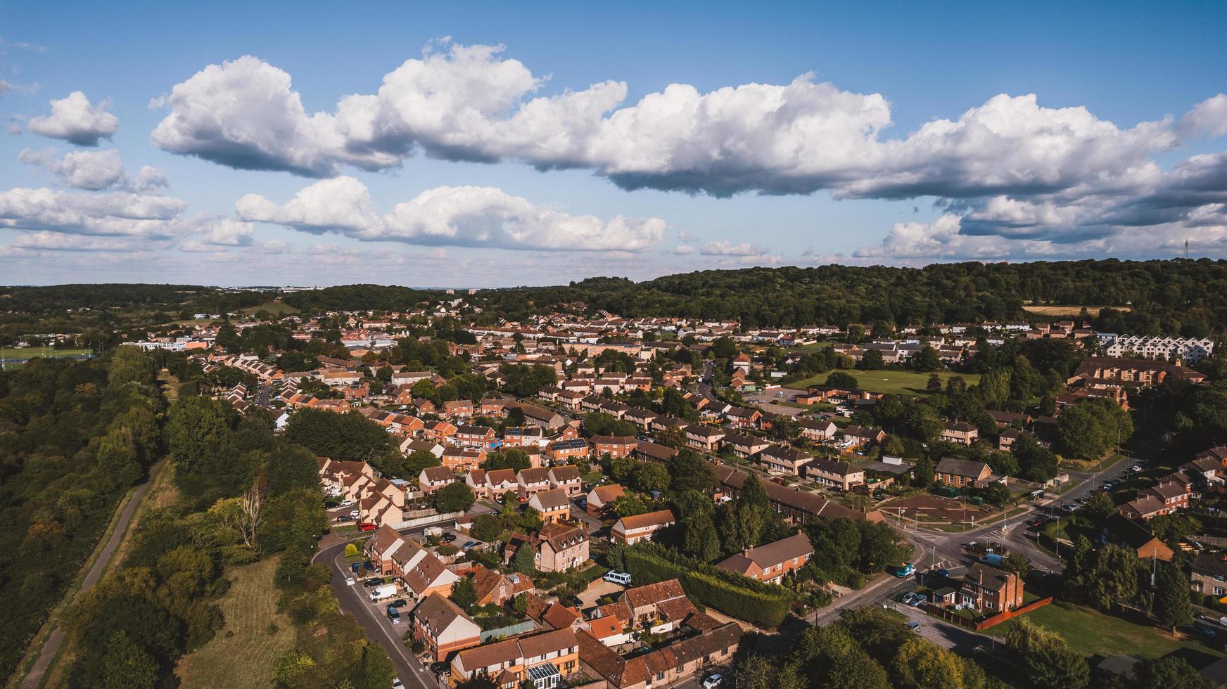 Luftaufnahme der Nachbarschaft von Bristol foto