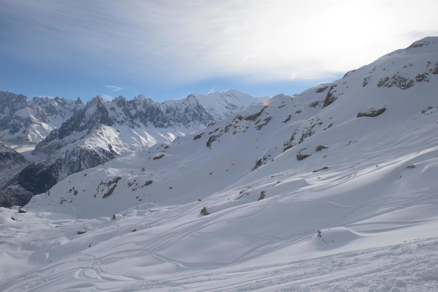 Blick auf die Berglandschaft foto