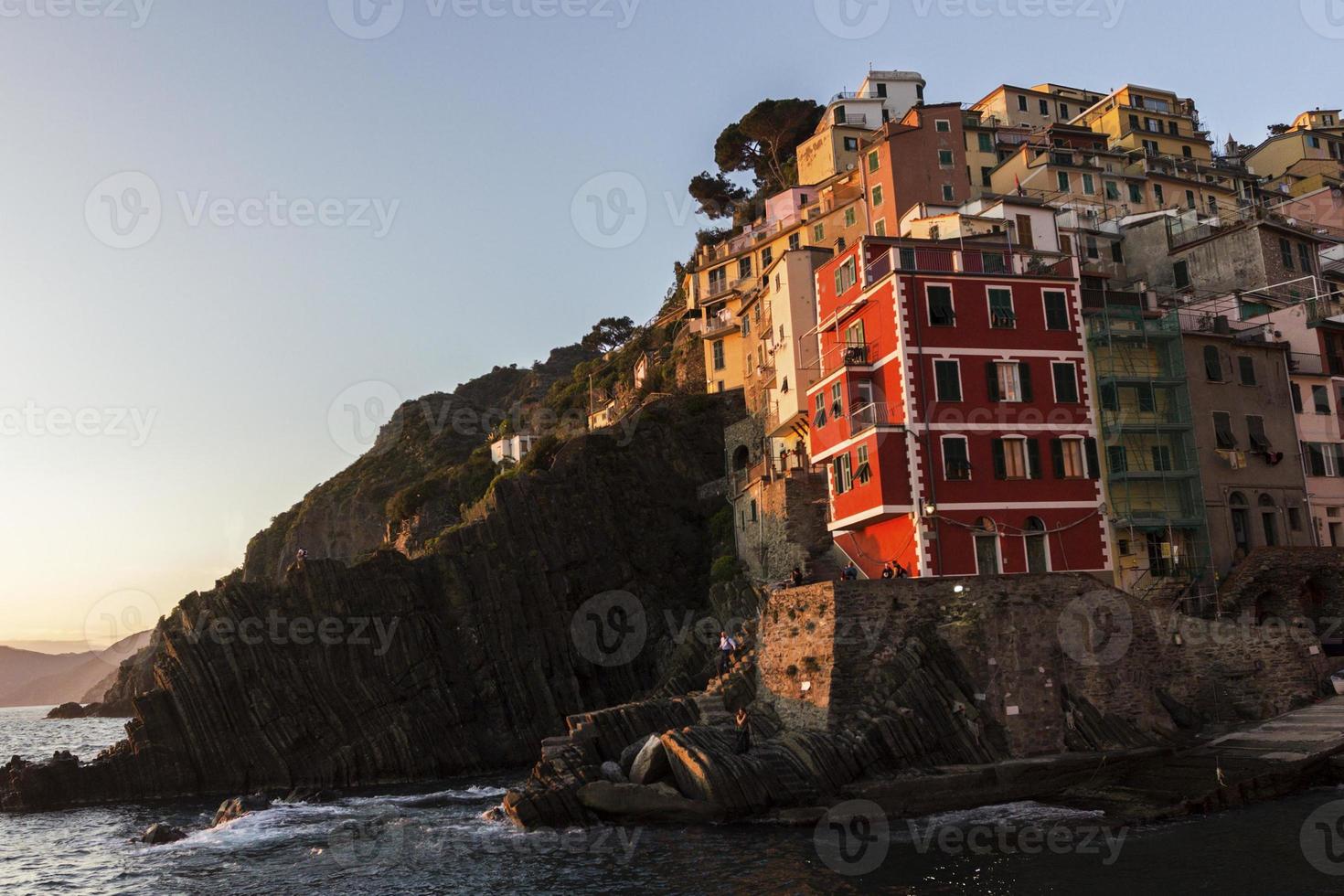 Riomaggiore in Cinque Terre in Italien foto