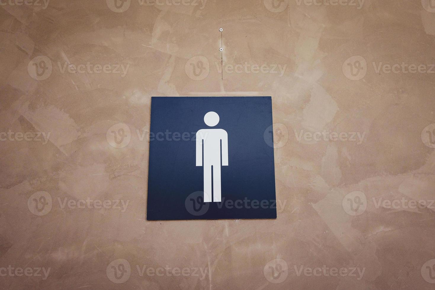 Männerschild vor der Toilette foto