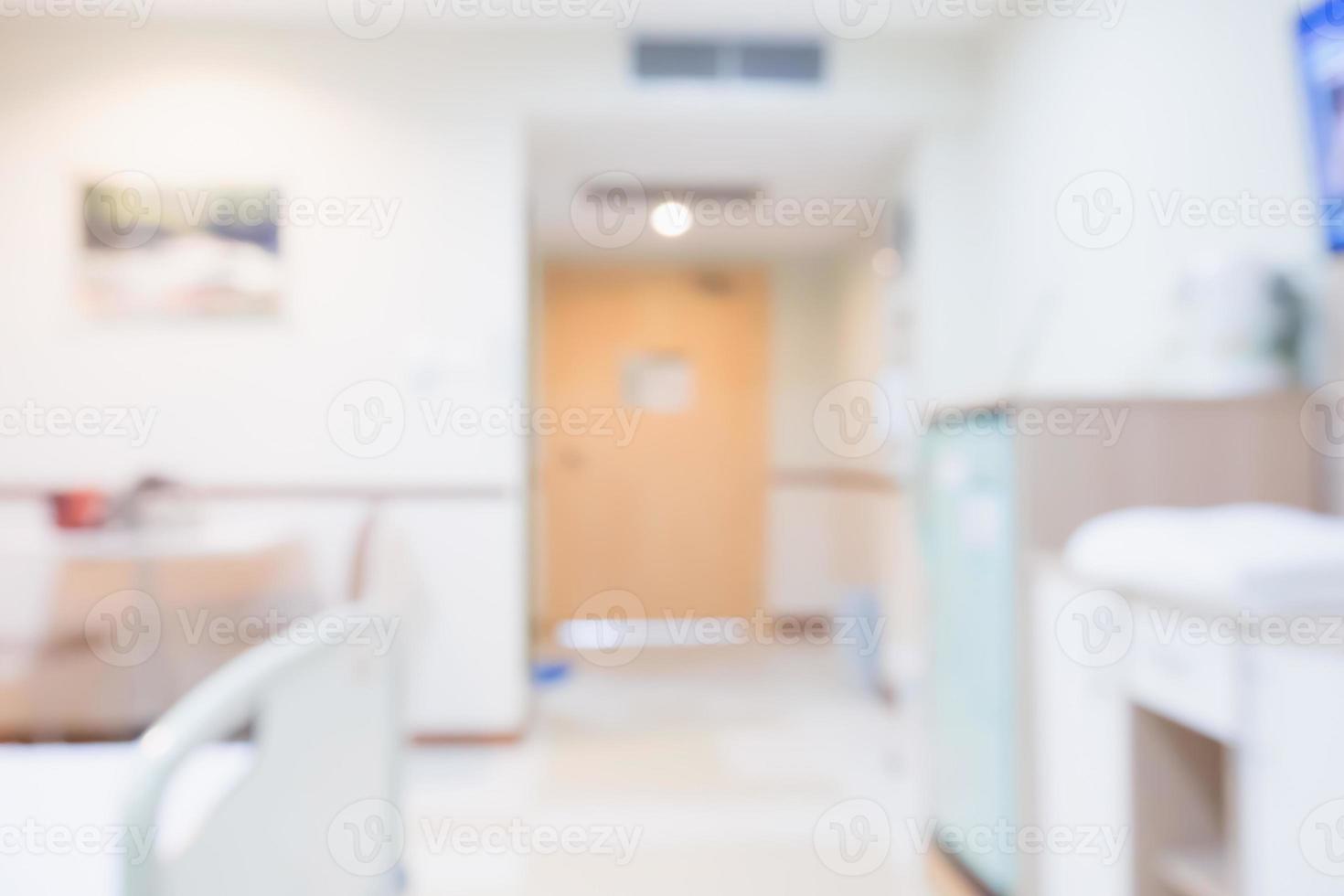 abstrakte Unschärfe Krankenhausraum Interieur für Hintergrund foto