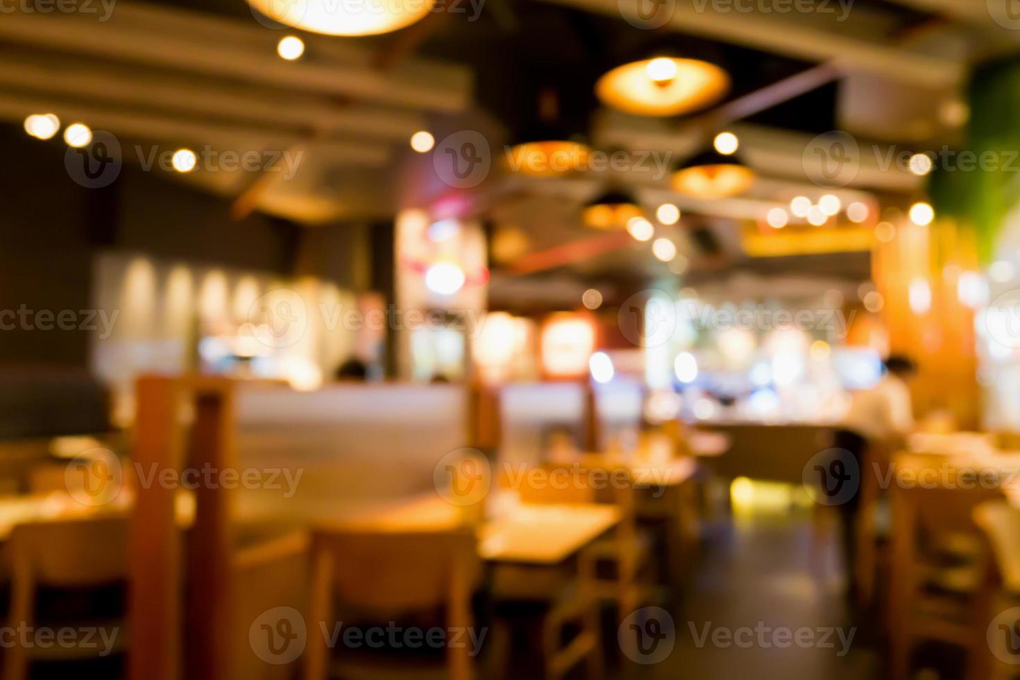 Restaurant Café Innenraum abstrakte Unschärfe Hintergrund foto