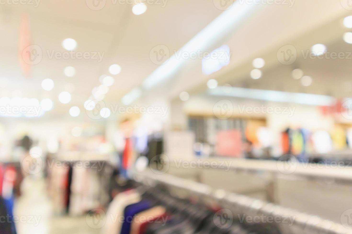 abstrakte unschärfe kleidung boutique store display innenraum des einkaufszentrums hintergrund foto