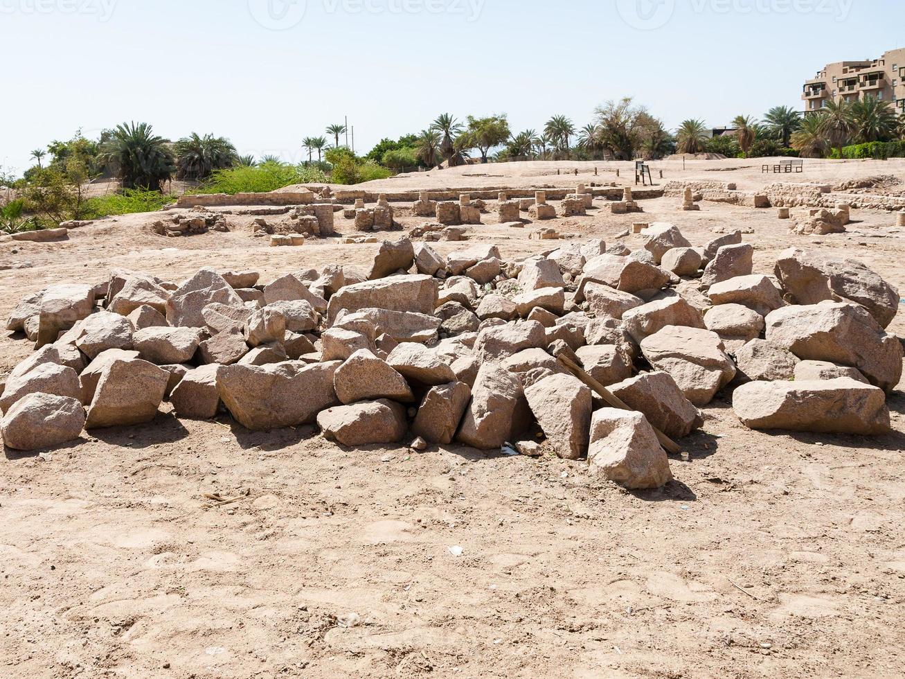 ruinen der mittelalterlichen islamischen stadt ayla in der stadt aqaba foto