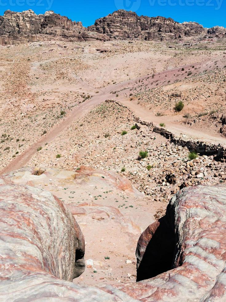 Abfallsteinlandschaft in Petra Town foto