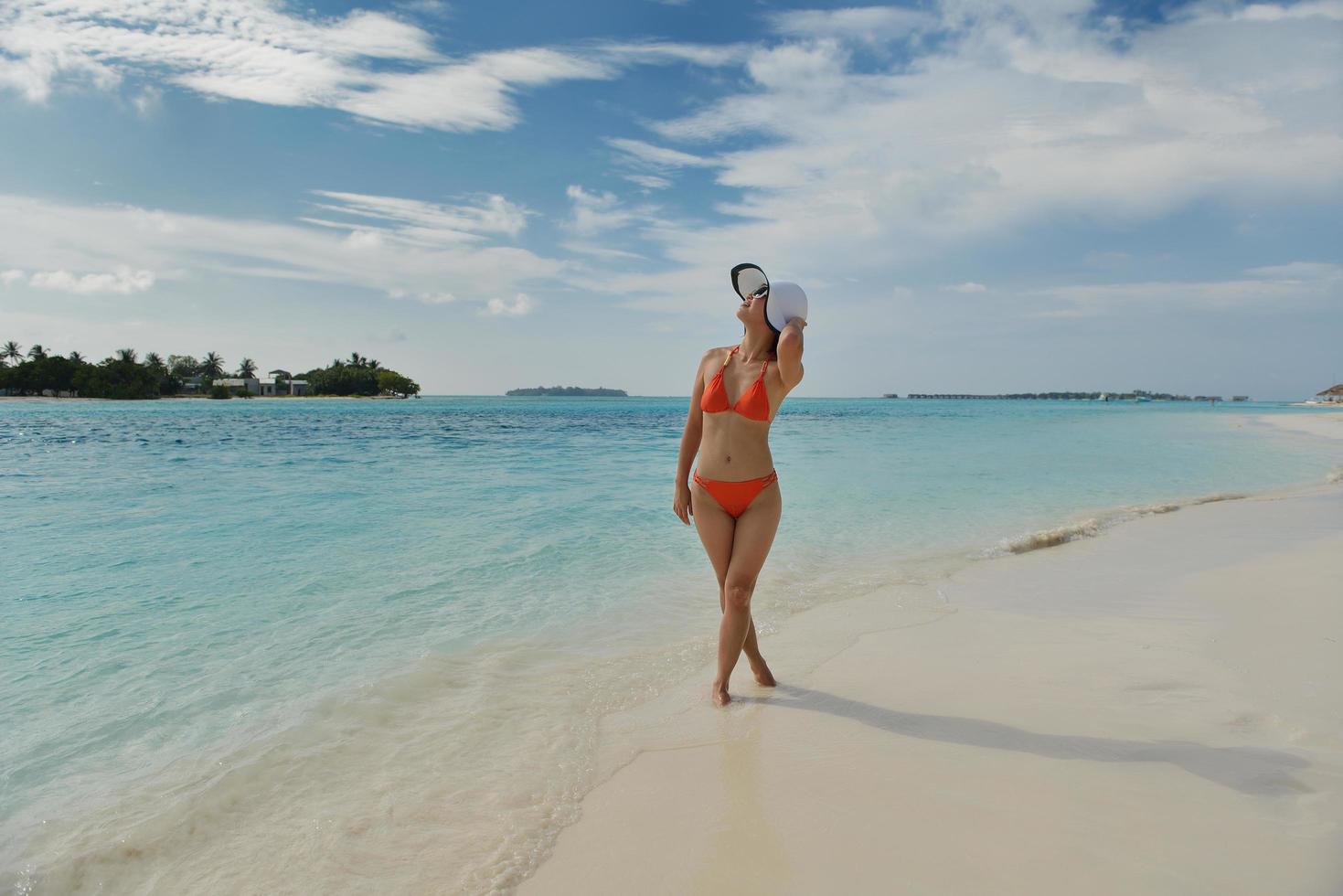 schönes gril am strand viel spaß foto