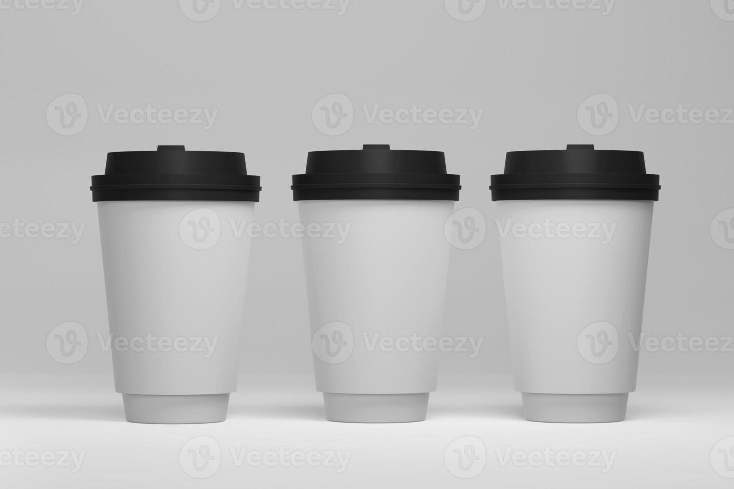 realistische kaffeetasse aus papier isoliert foto