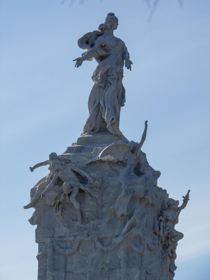 Buenos Aires, Argentinien. 2019. Blick von oben auf das Monumento de los Espaoles foto