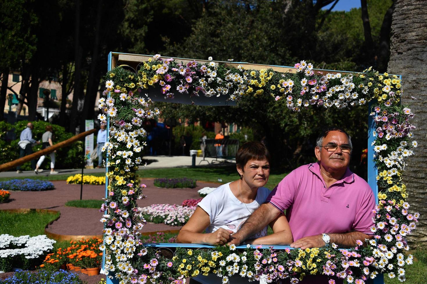 genua, italien - 27. april 2017 - euroflora kehrt nach genua im einzigartigen szenario der nervi parks zurück foto