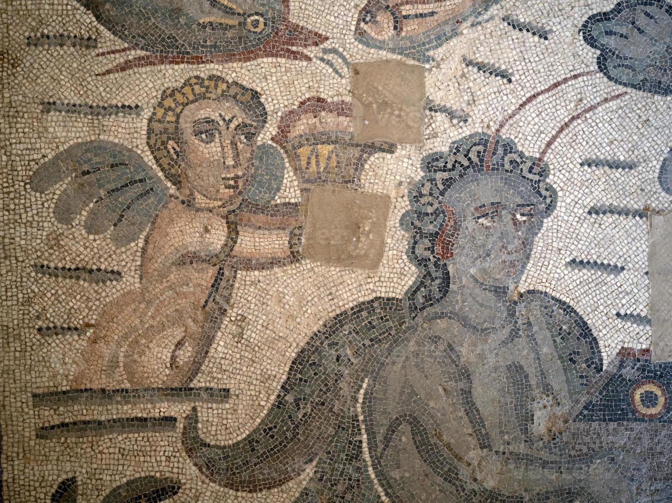 Antikes römisches Mosaik der Villa del Casale, Sizilien foto