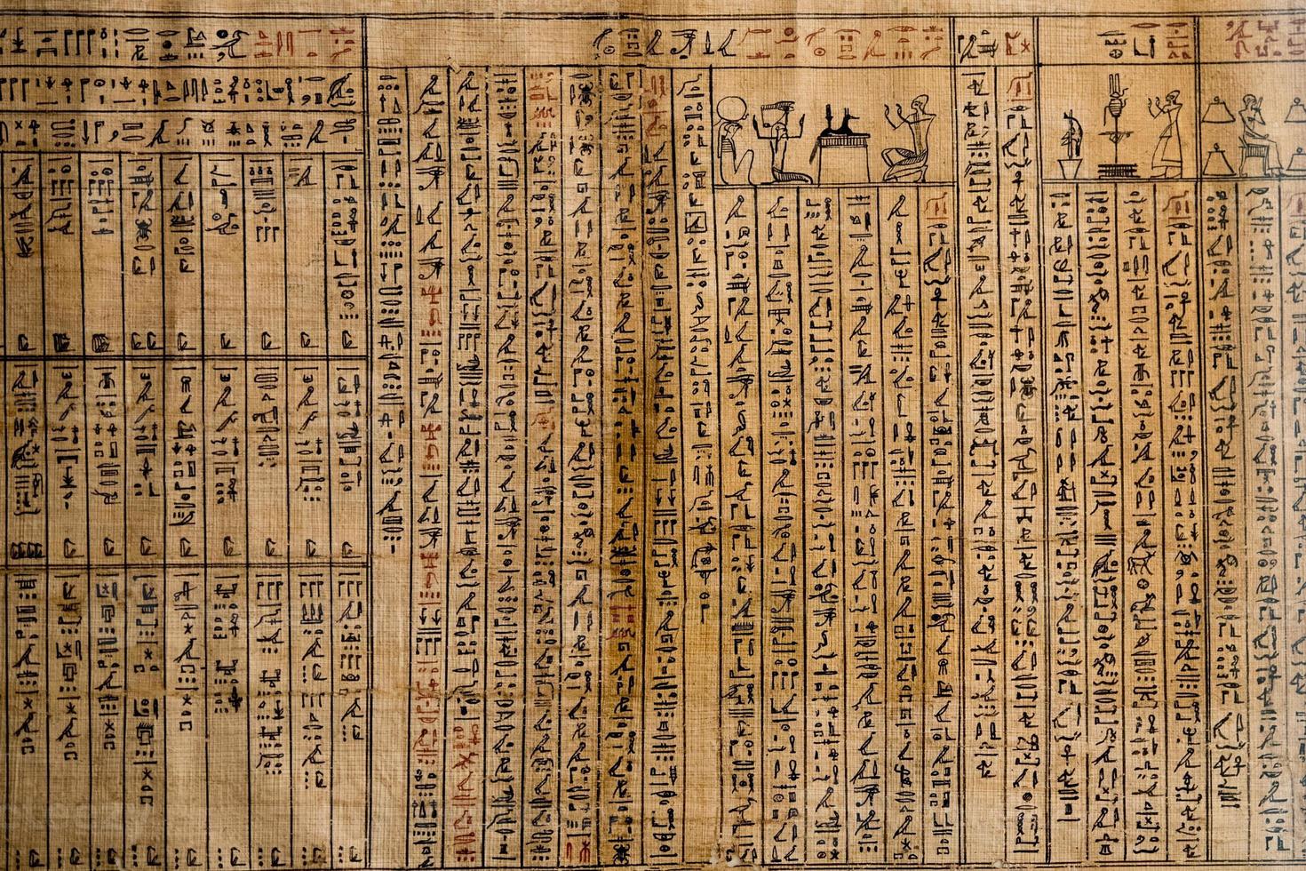 Papyrus des alten altägyptischen Totenbuches foto