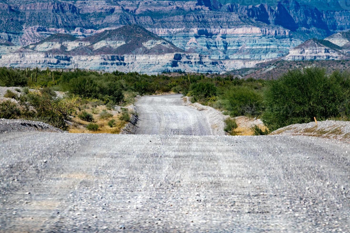 offroad in baja california landschaftspanorama wüstenstraße foto