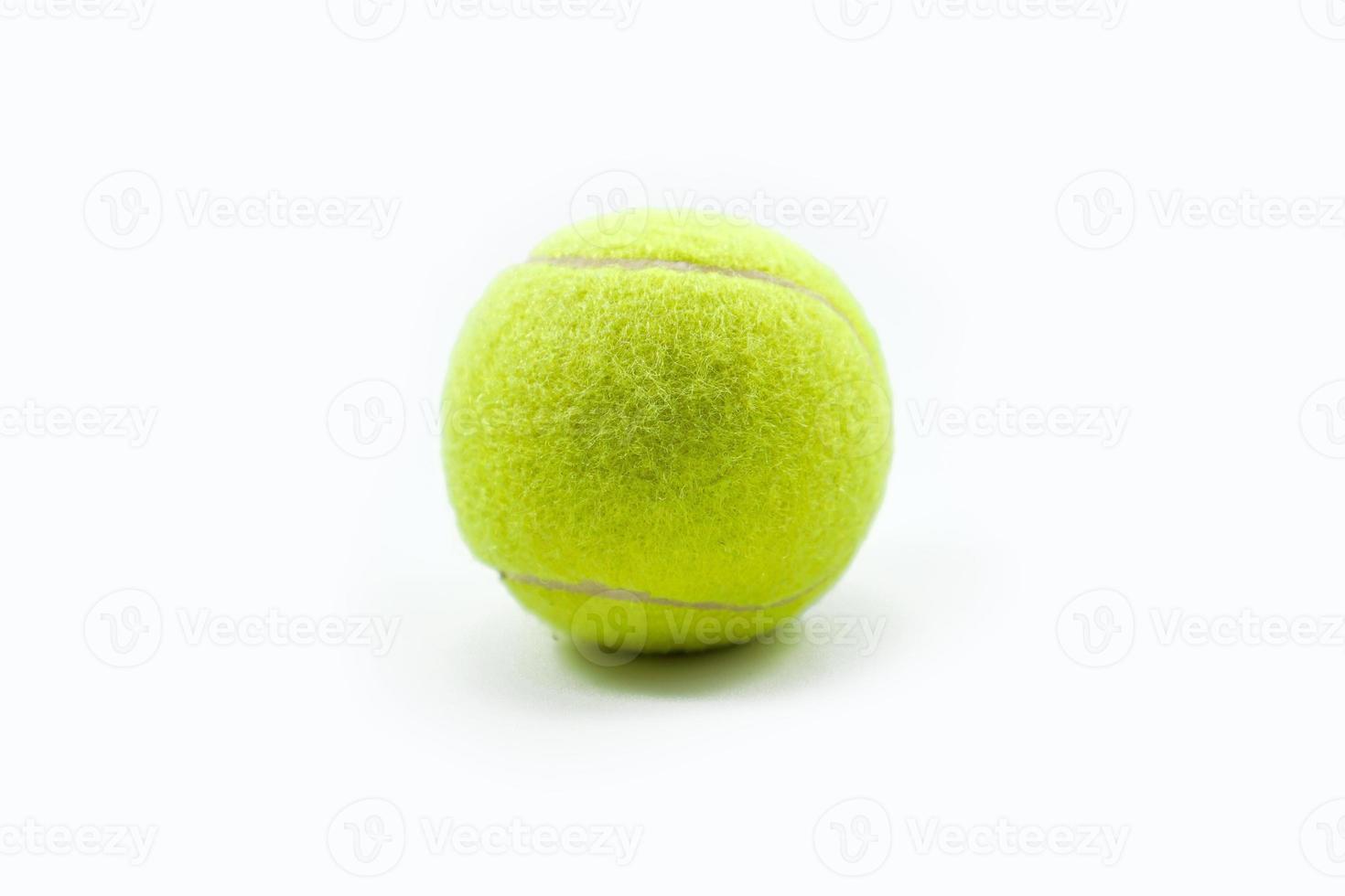 Gelber Tennisball aus Filz und Gummi foto