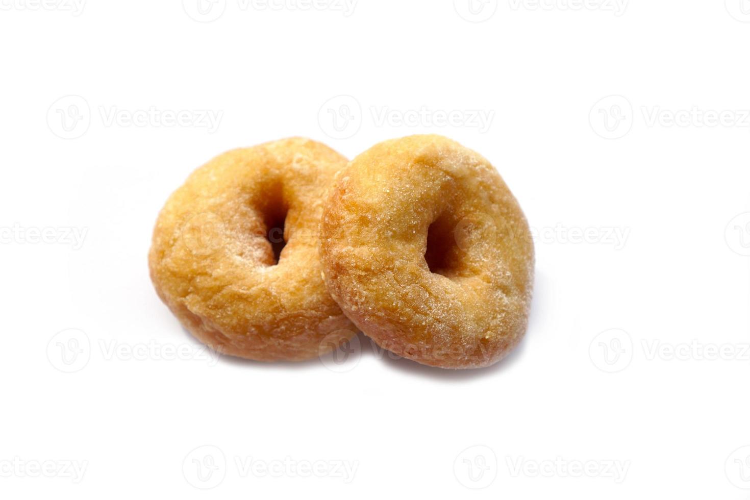 hausgemachte traditionelle frittierte Donuts mit Zucker überzogen foto