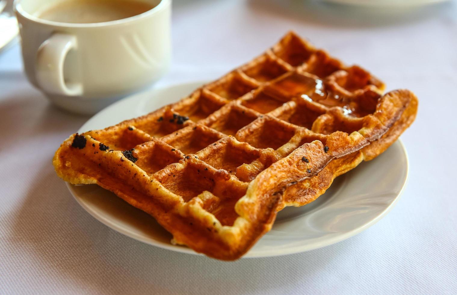 belgische Waffeln auf dem Teller foto