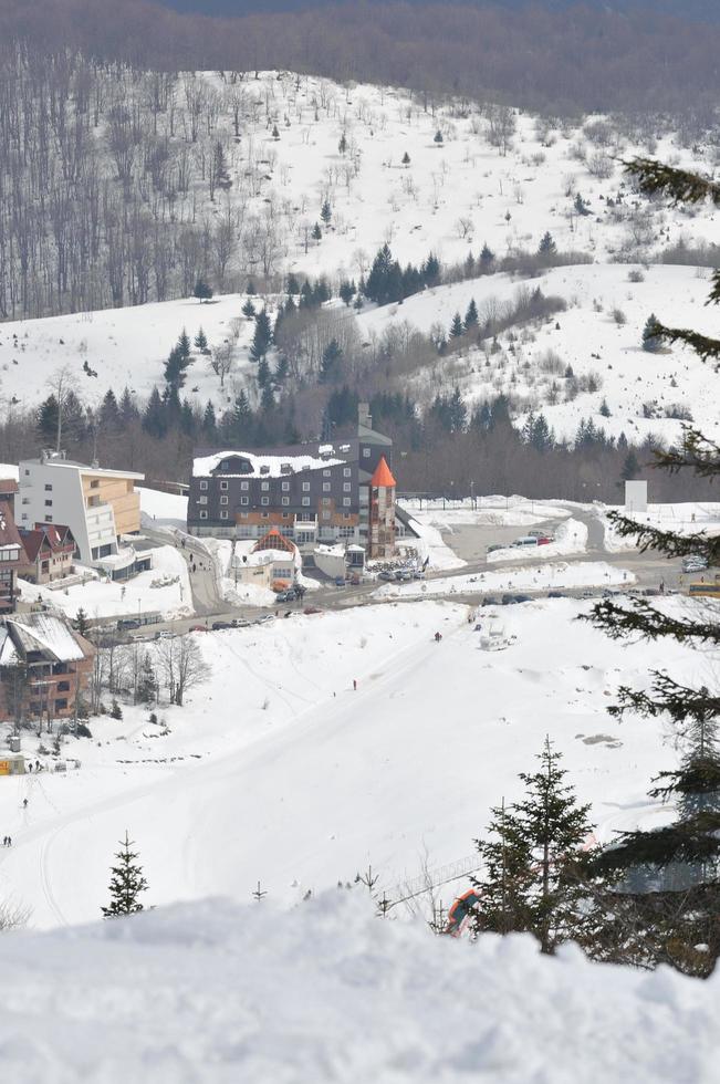 Blick auf die Winterlandschaft foto