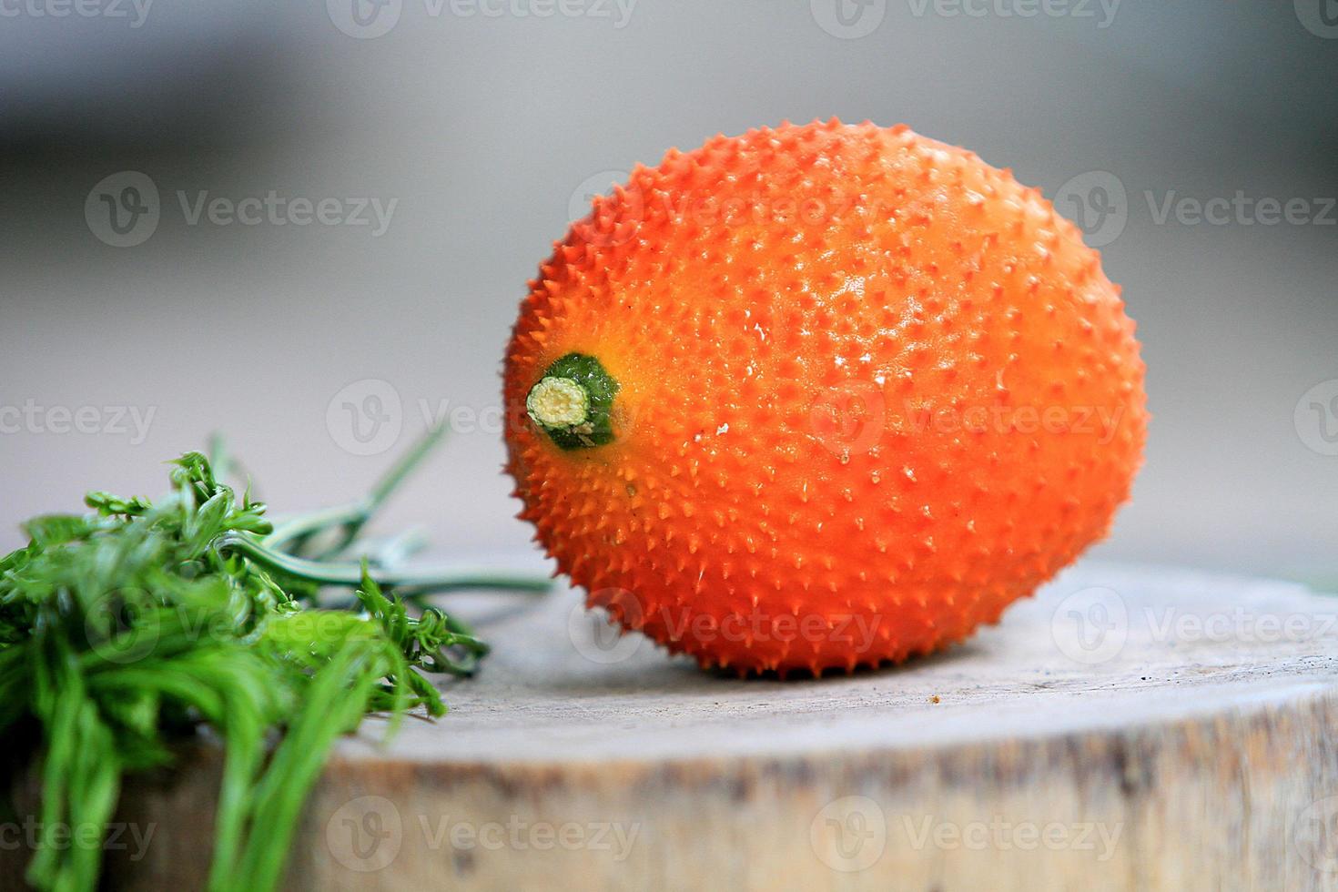 südostasiatische Frucht, allgemein bekannt als Gac, Baby Jackruit foto