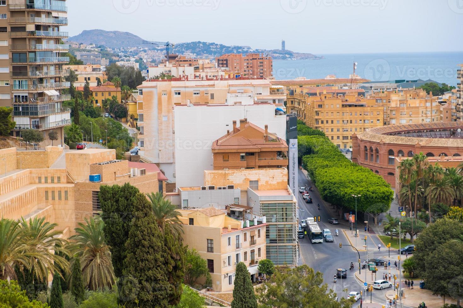 Blick über die Stadt Malaga foto
